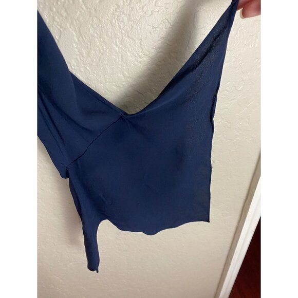 Balenciaga Women's Navy Blue 100% Silk Blouse - 34 (US 4) (Has Flaw) - Picture 5 of 15